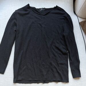 Bershka Black Long Sleeve Knit Top - XS